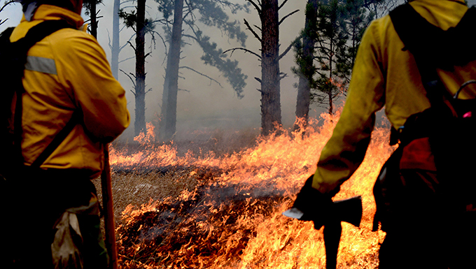 Ellsworth Airmen assist in wildfire consuming Custer